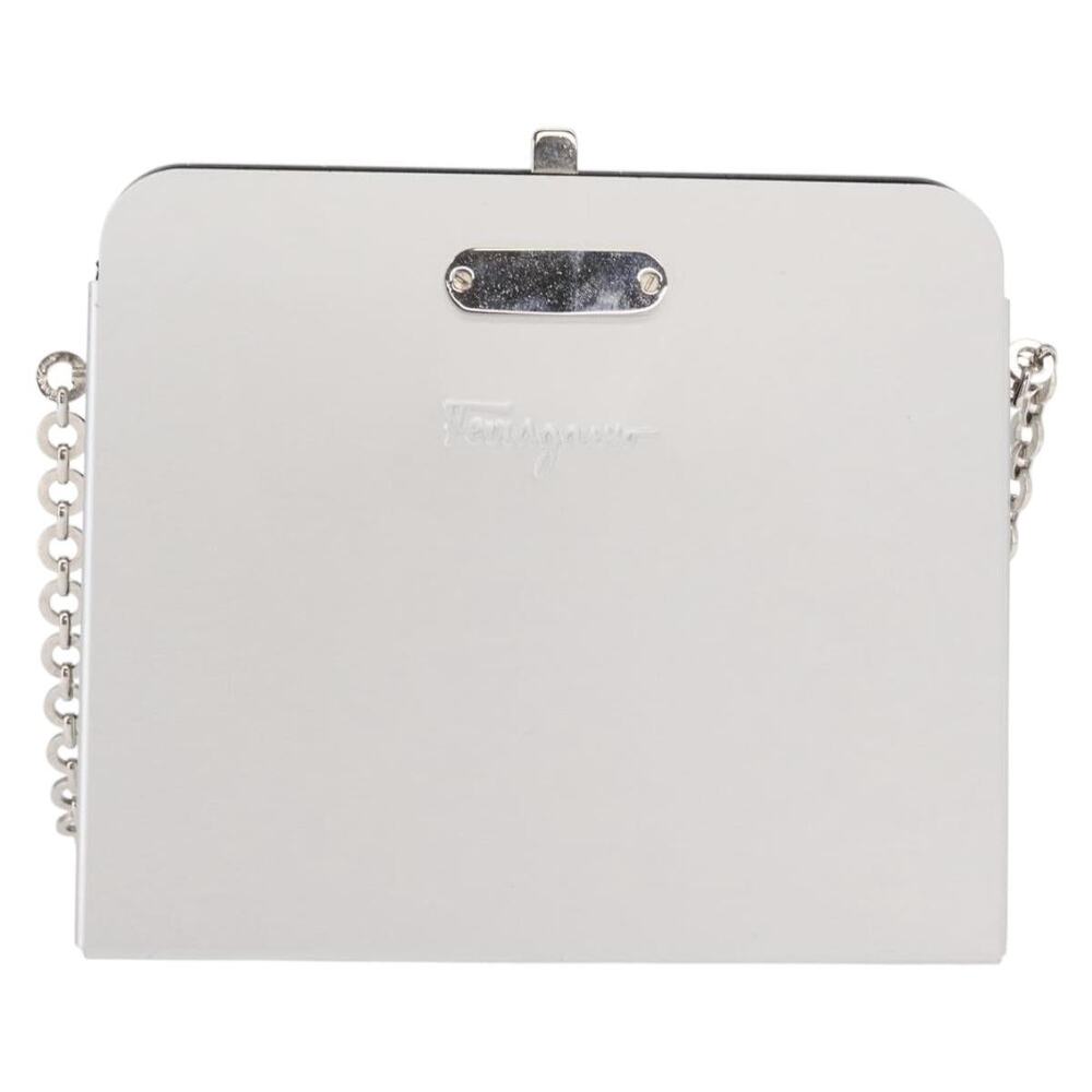 Salvatore Ferragamo Steel Chain Gancini Bag Stainless Silver
